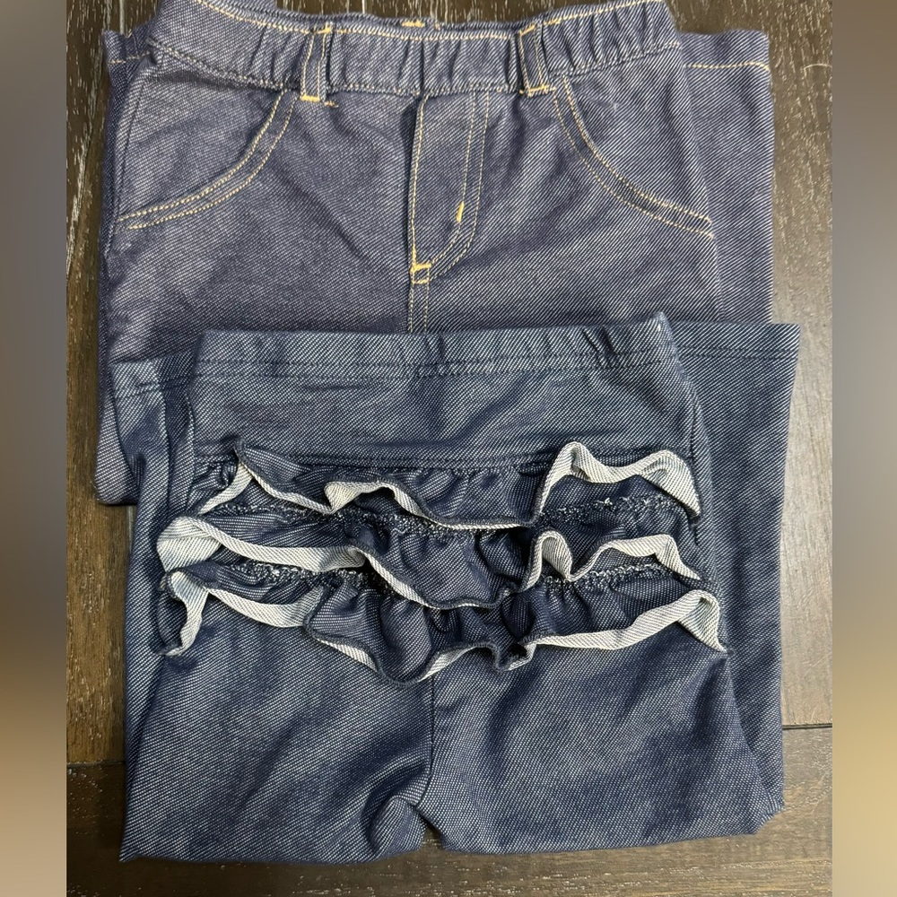 🔥5/$25🔥GIRL BABY/TODDLER 18MOS PULL ON JEANS 2 PAIRS